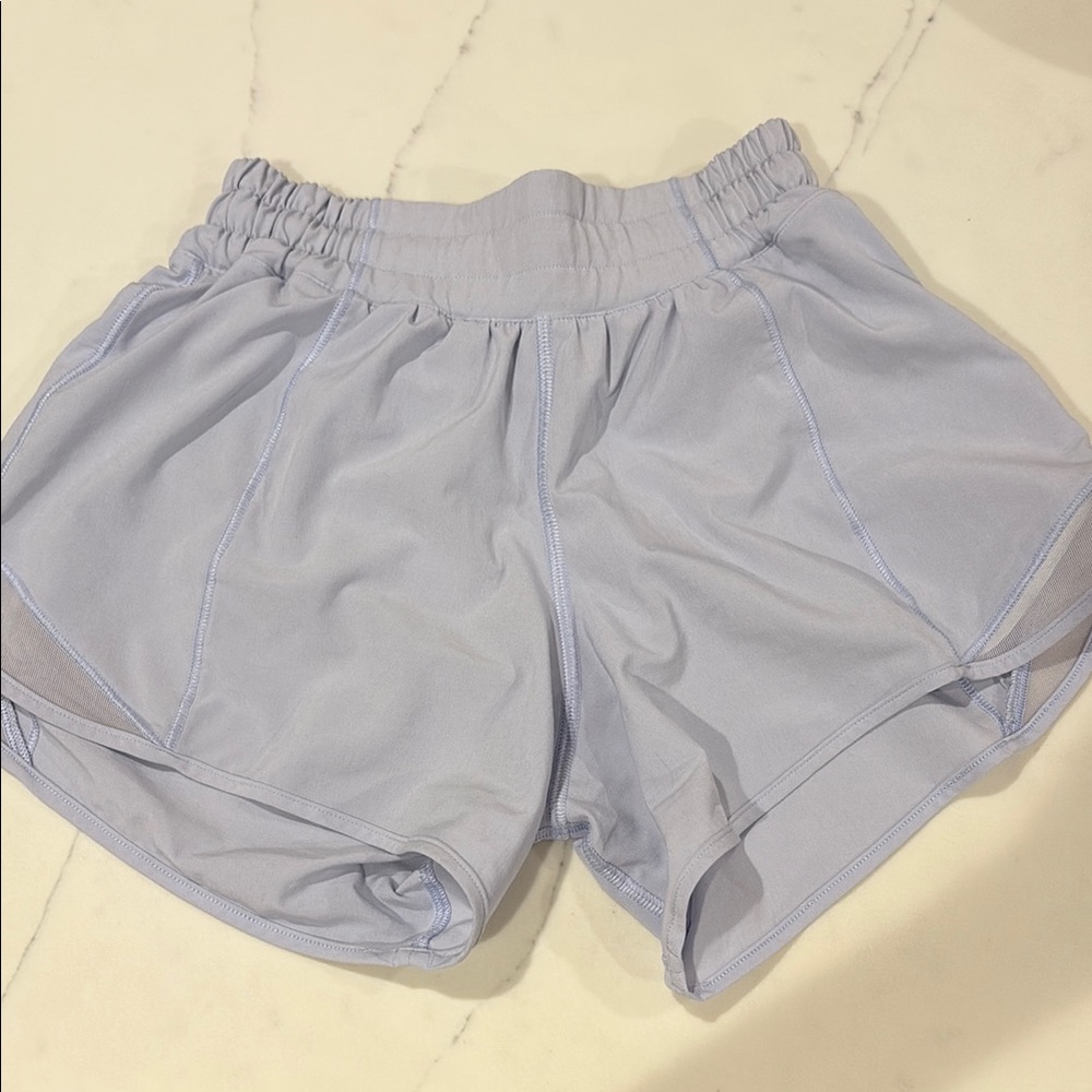 Lululemon Athletica Light Blue Athletic Shorts Lightweight Elastic Waist